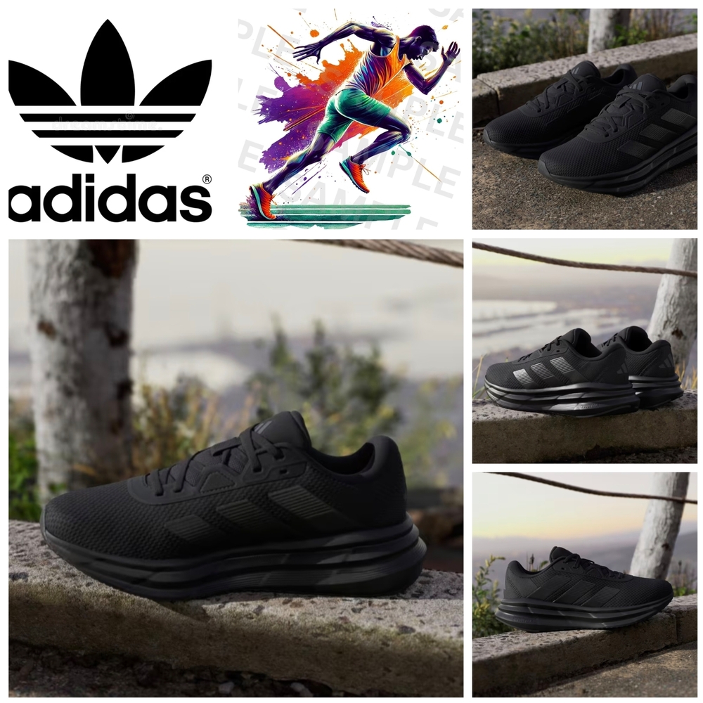 adidas Black Men's Lightweight Running Sneakers